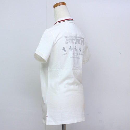 フェラーリ レディース エボリューション ロゴ ポロ ホワイト