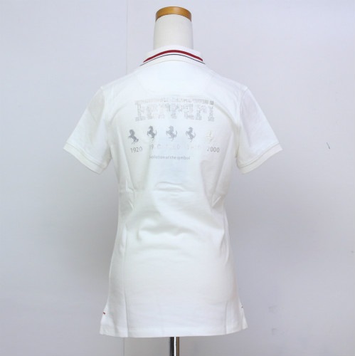 フェラーリ レディース エボリューション ロゴ ポロ ホワイト