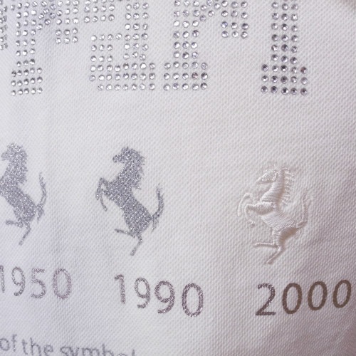 フェラーリ レディース エボリューション ロゴ ポロ ホワイト