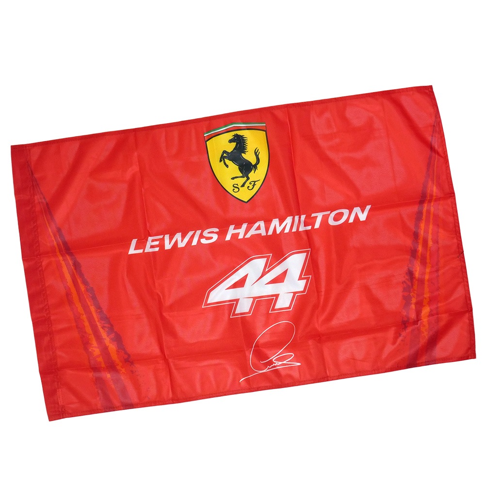 スクーデリア フェラーリ L.ハミルトン フラッグ 60×90㎝ レッド