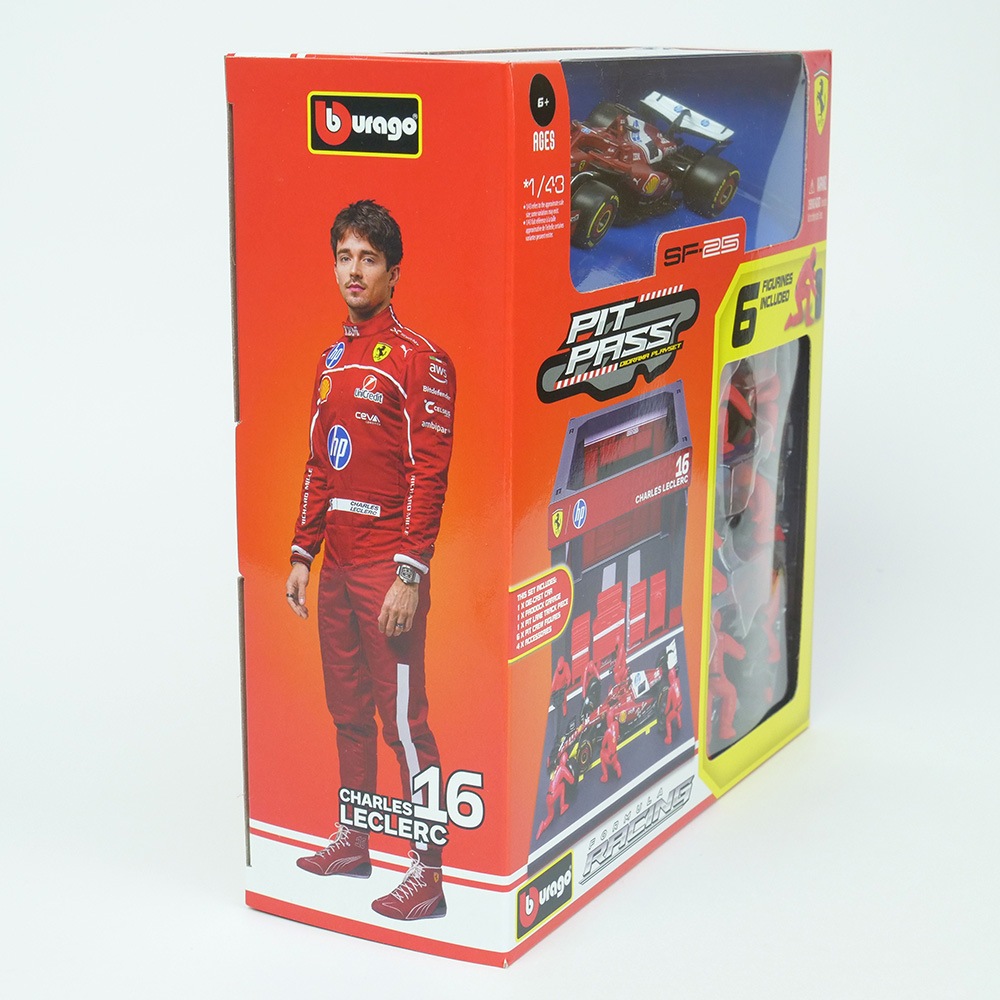 Bburago 1/43 フェラーリ PIT PASSセット SF-25 #16 C.ルクレール 2025