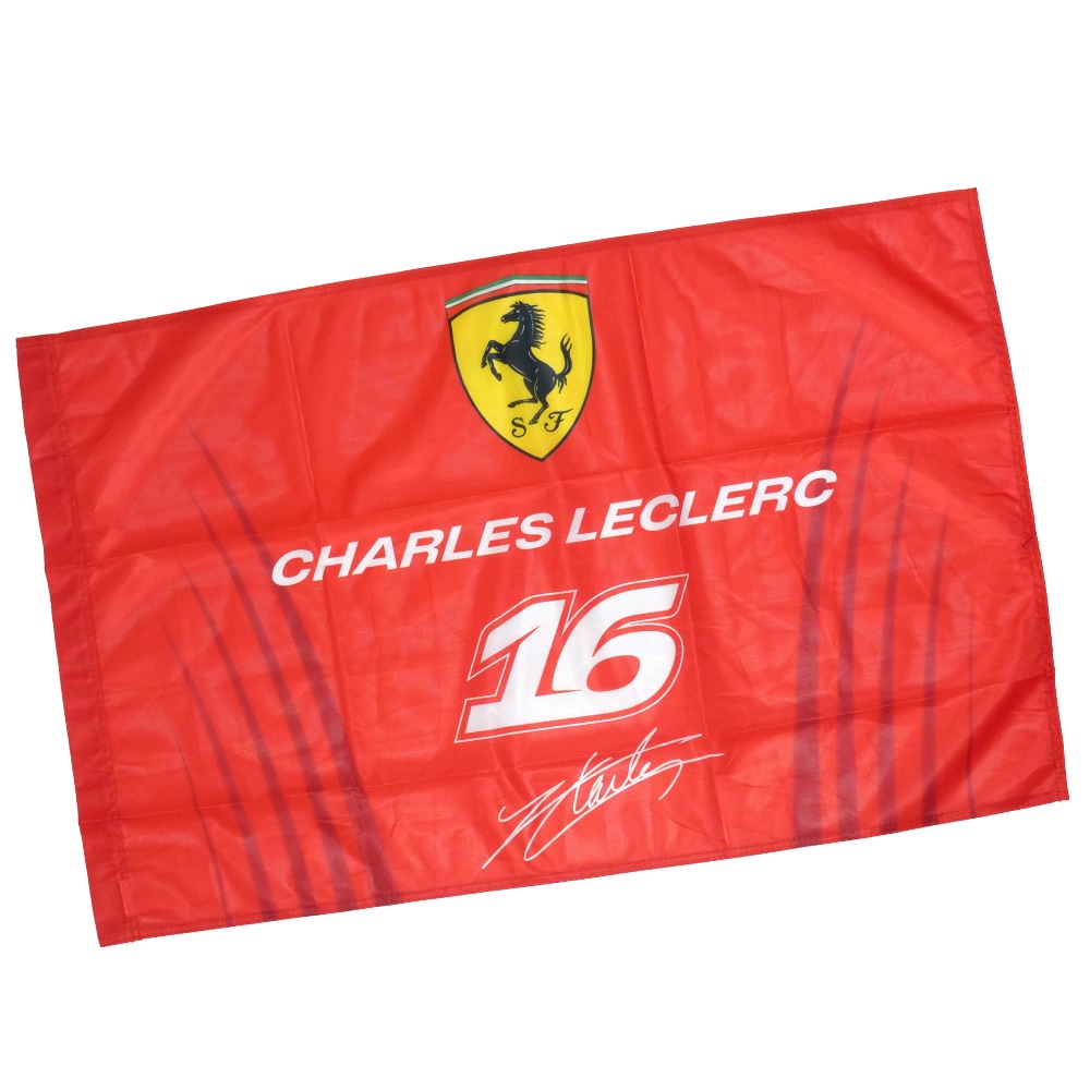 スクーデリア フェラーリ C.ルクレール フラッグ 60×90㎝ レッド