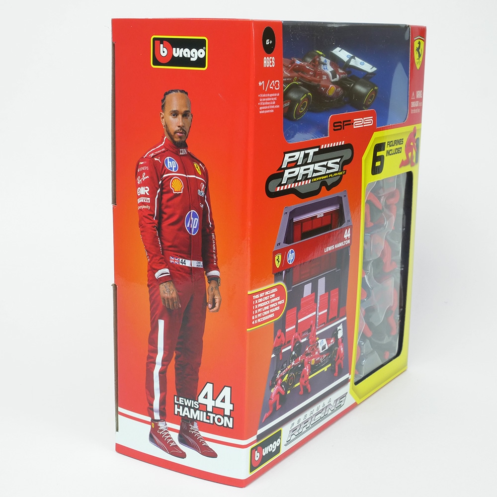 Bburago 1/43 フェラーリ PIT PASSセット SF-25 #44 L.ハミルトン 2025