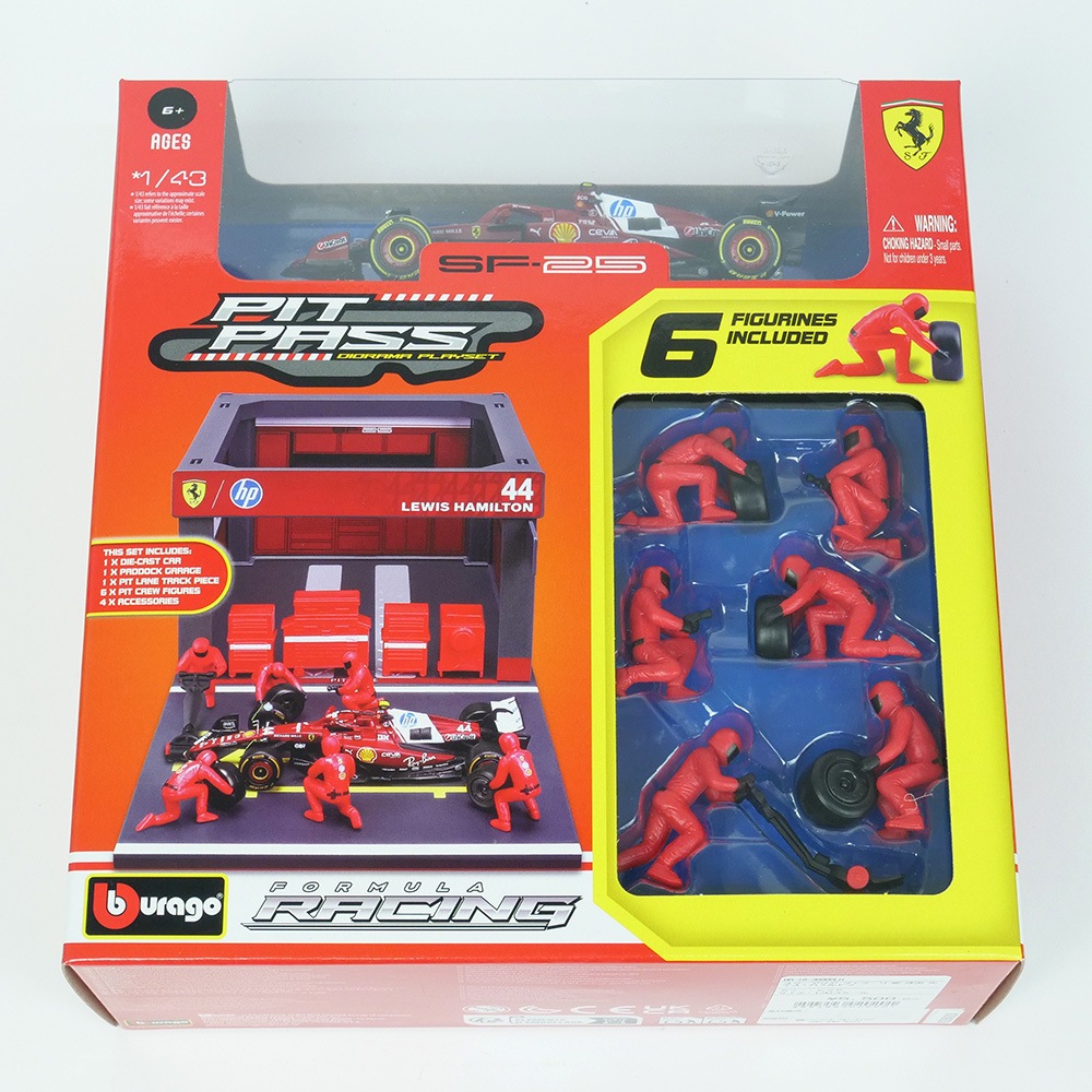 非売品Ferrari Academy ノートセット Bburago 1/43 フェラーリ PIT PASSセット SF-25 #44 L.ハミルトン 2025