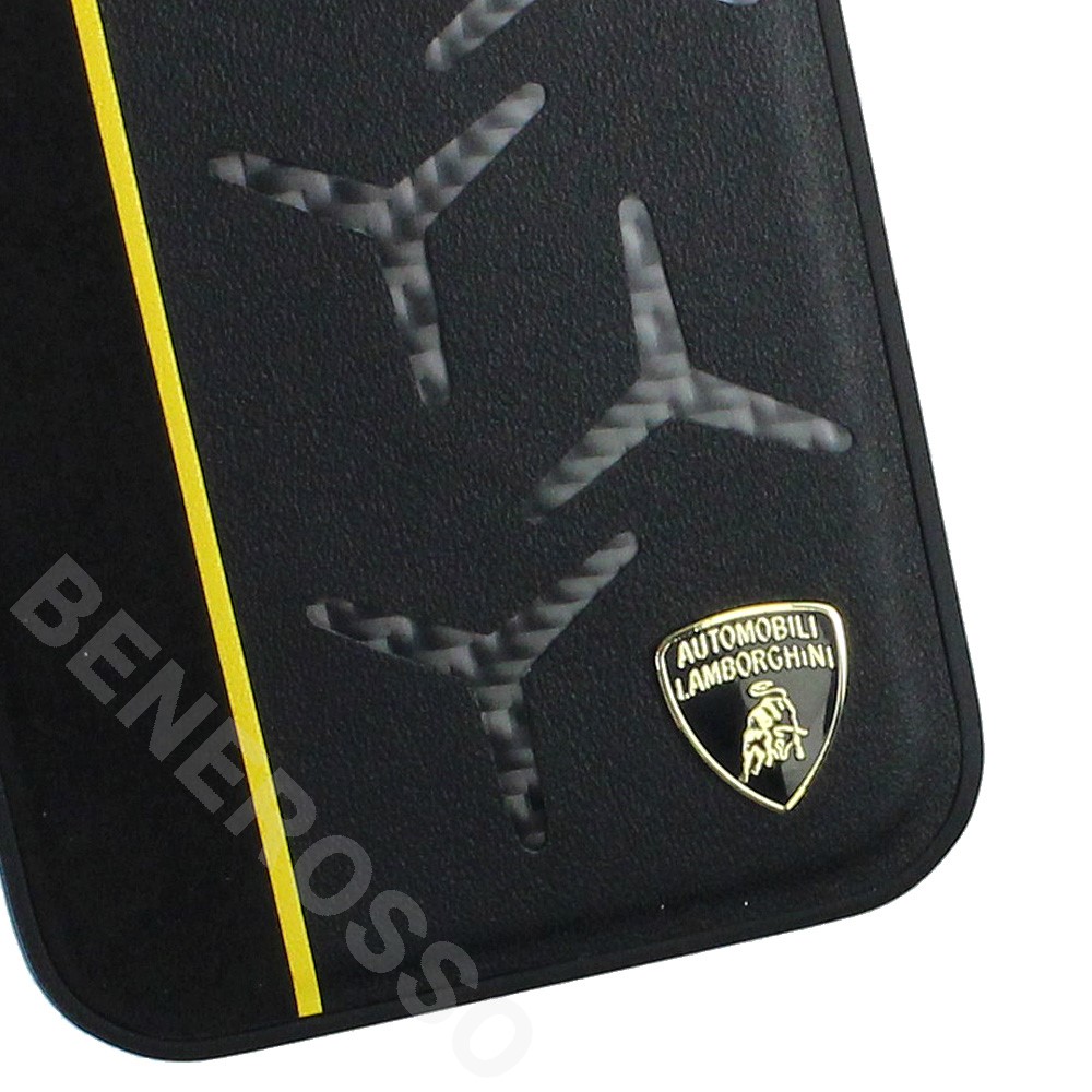 ランボルギーニ iPhone13Pro レザー バックカバー アヴェンタドール D12 イエロー LB-TPUPCIP13P-AV/D12-YW