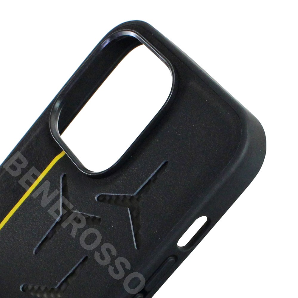 ランボルギーニ iPhone13Pro レザー バックカバー アヴェンタドール D12 イエロー LB-TPUPCIP13P-AV/D12-YW