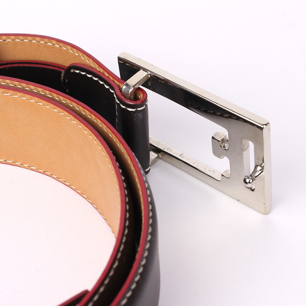 フェラーリ レザー ベルト ブラウン