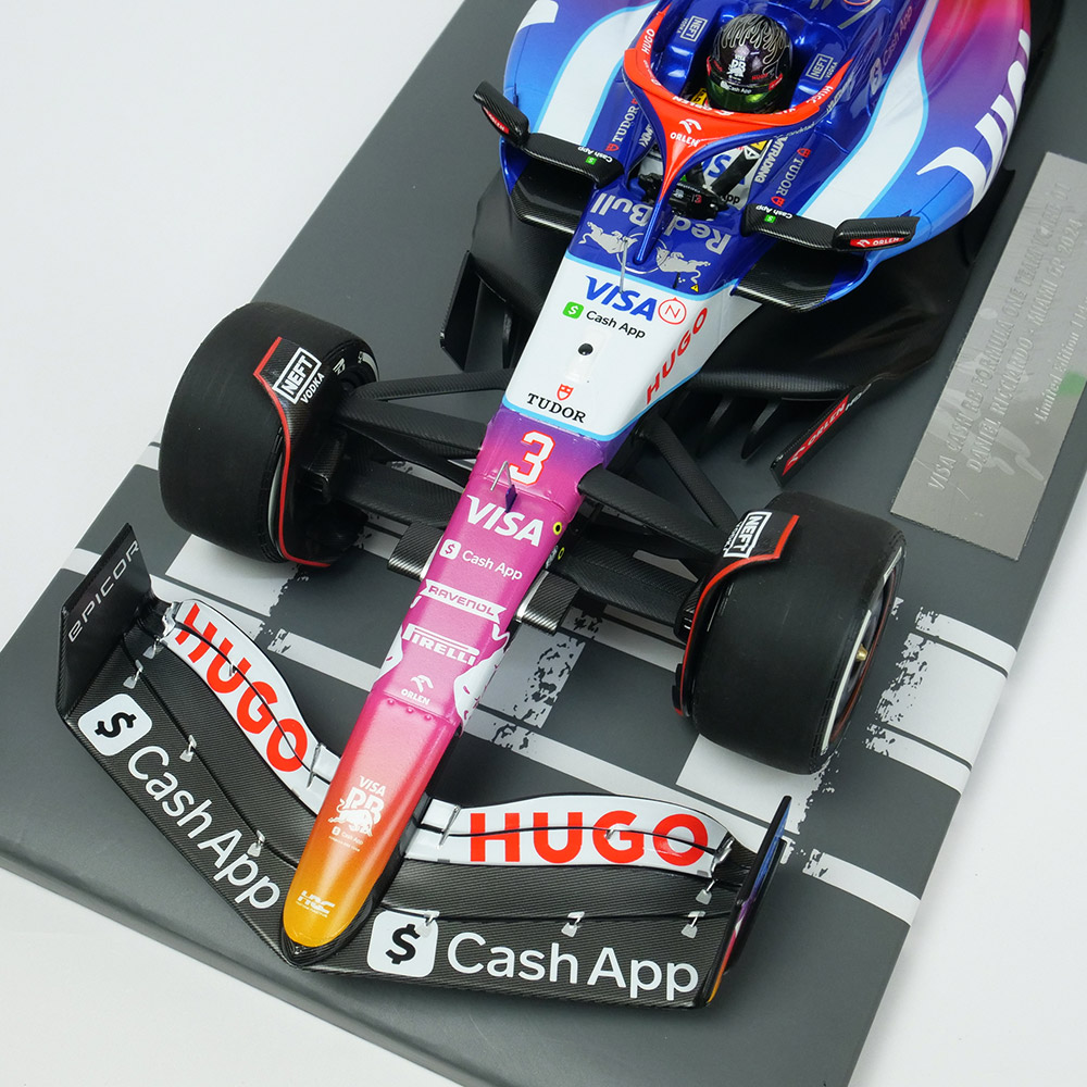 MINICHAMPS 1/18スケール ビザ キャッシュ RB F1チーム VCARB 01 D.リカルド マイアミGP 2024 117240603