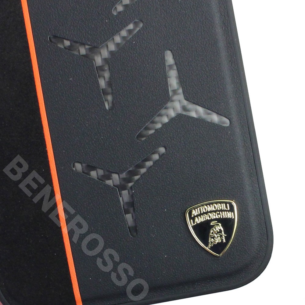 ランボルギーニ iPhone13ProMax レザー バックカバー アヴェンタドール D12 オレンジ LB-TPUPCIP13PM-AV/D12-OE