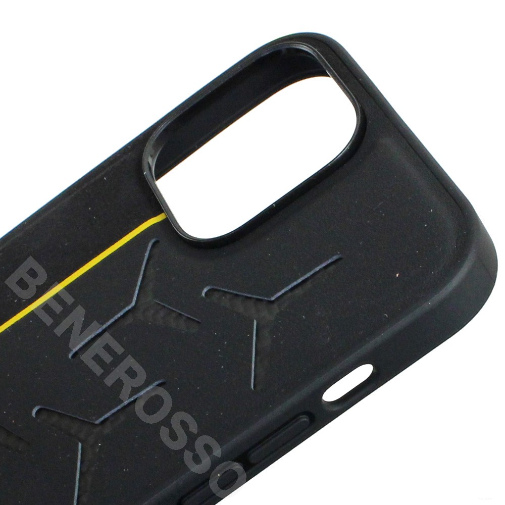 ランボルギーニ iPhone13ProMax レザー バックカバー アヴェンタドール D12 イエロー LB-TPUPCIP13PM-AV/D12-YW