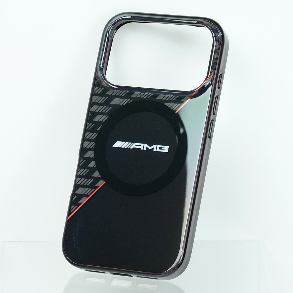 AMG iPhone 17Pro ダブルレイヤー バックカバー RHOMBS ブラック マグセーフ対応 AMHMP17L24HRDKR