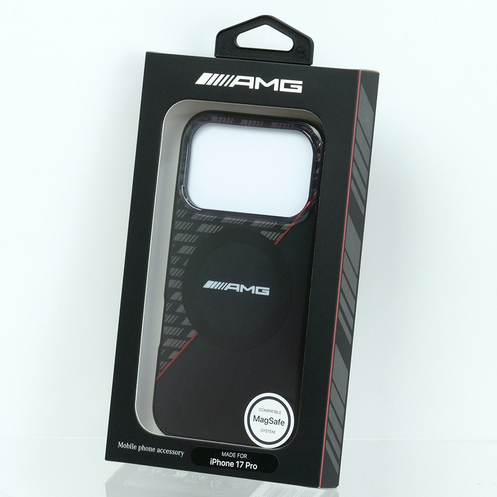 AMG iPhone 17Pro ダブルレイヤー バックカバー RHOMBS ブラック マグセーフ対応 AMHMP17L24HRDKR