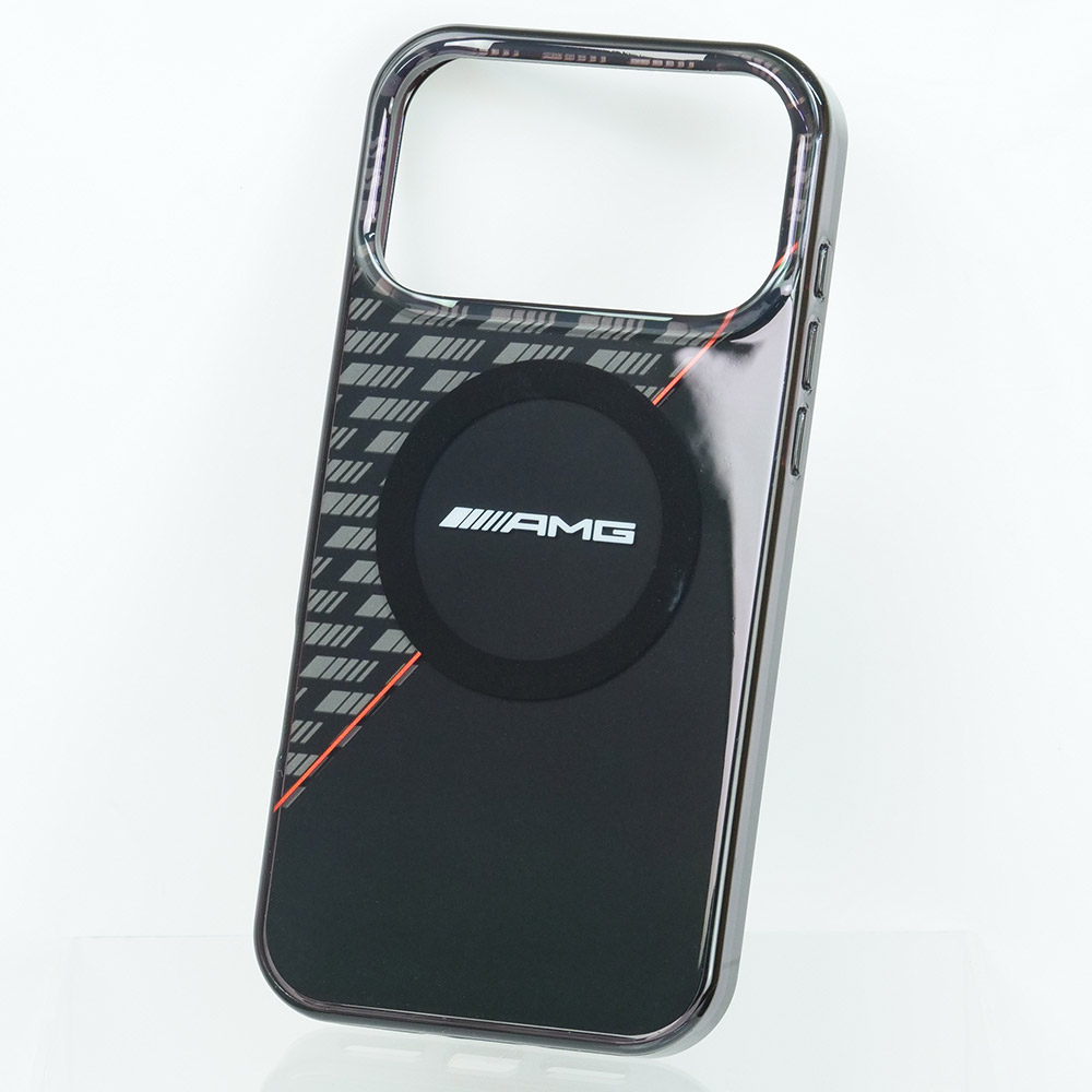 AMG iPhone 17ProMax ダブルレイヤー バックカバー RHOMBS ブラック マグセーフ対応 AMHMP17X24HRDKR