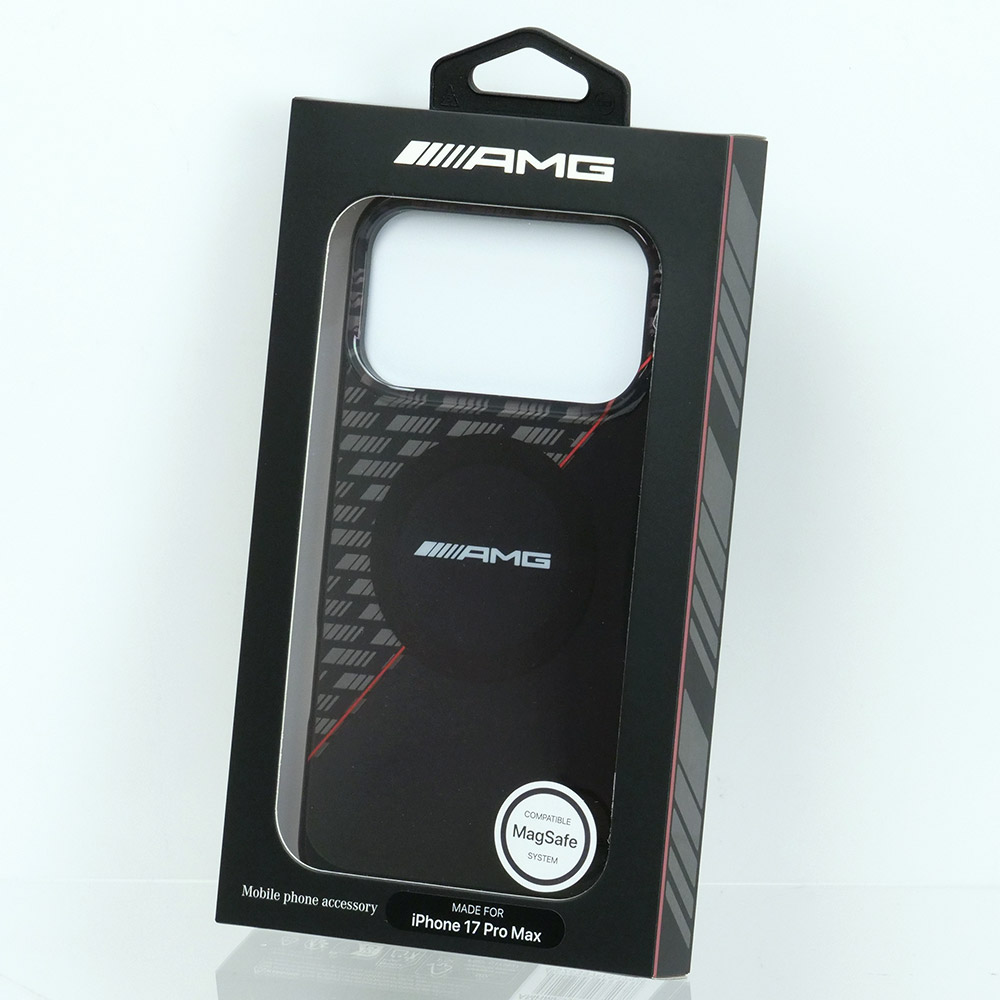 AMG iPhone 17ProMax ダブルレイヤー バックカバー RHOMBS ブラック マグセーフ対応 AMHMP17X24HRDKR