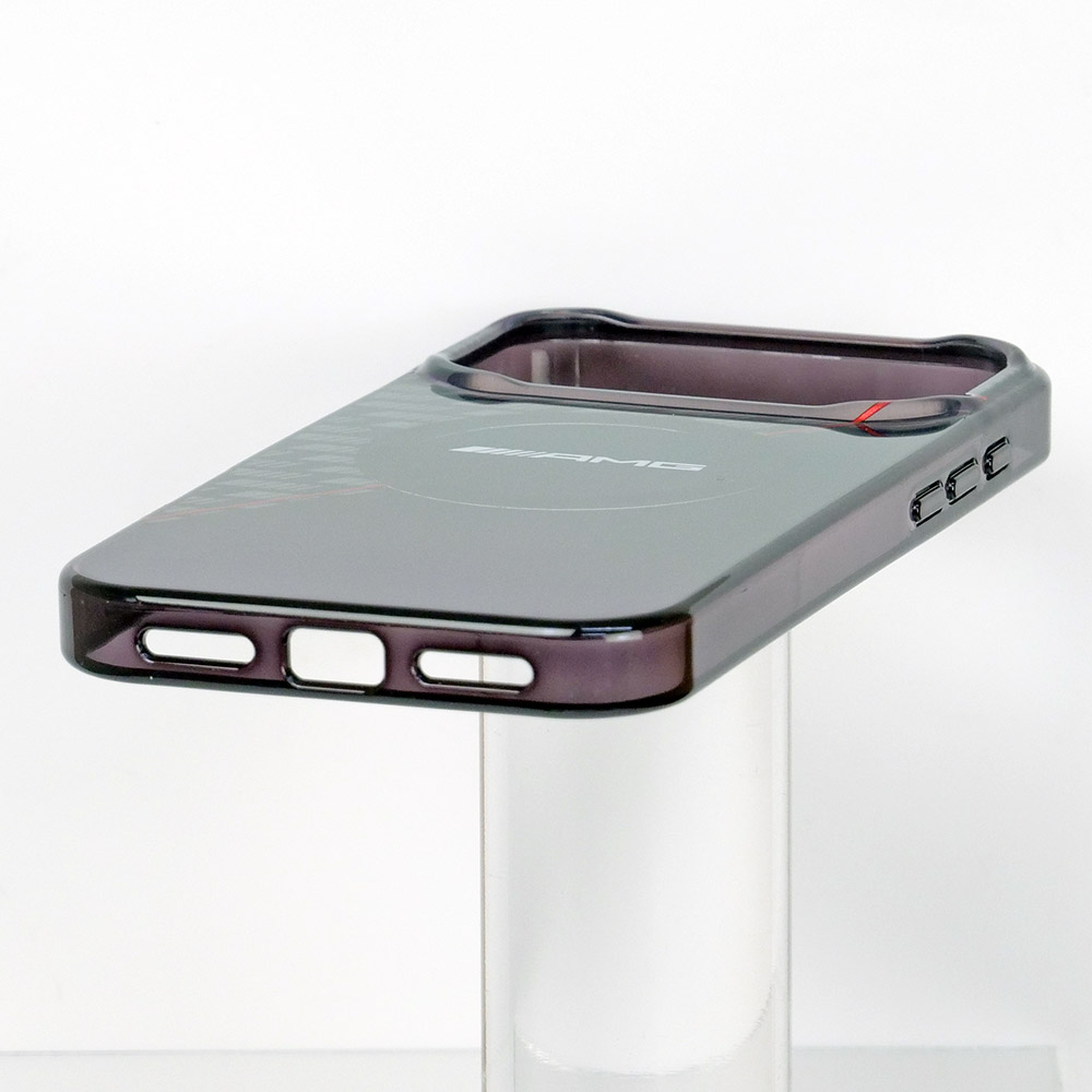 AMG iPhone 17ProMax ダブルレイヤー バックカバー RHOMBS ブラック マグセーフ対応 AMHMP17X24HRDKR