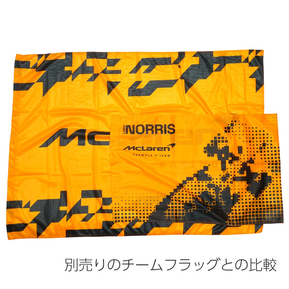 マクラーレン F1 チーム FW L.ノリス フラッグ 60x90cm 2026 オレンジ
