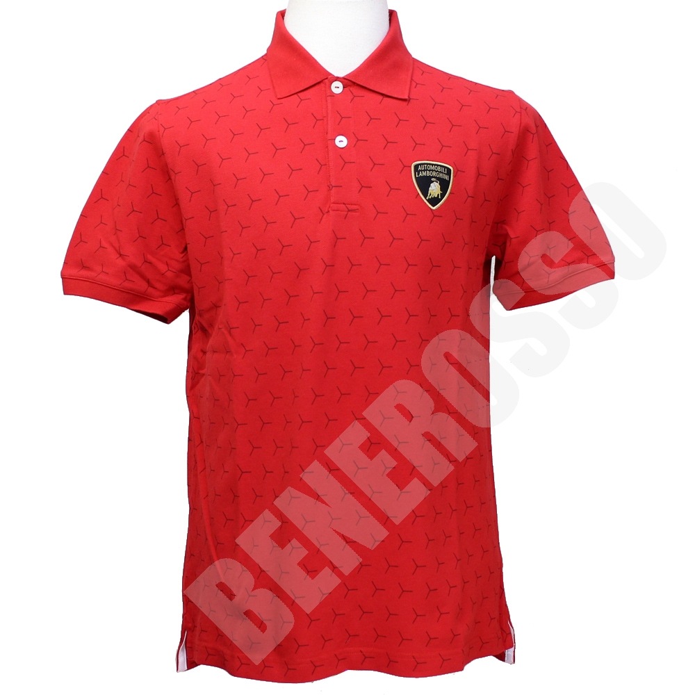 ランボルギーニ メンズ Yパターン ポロ レッド 9011084CCR051 