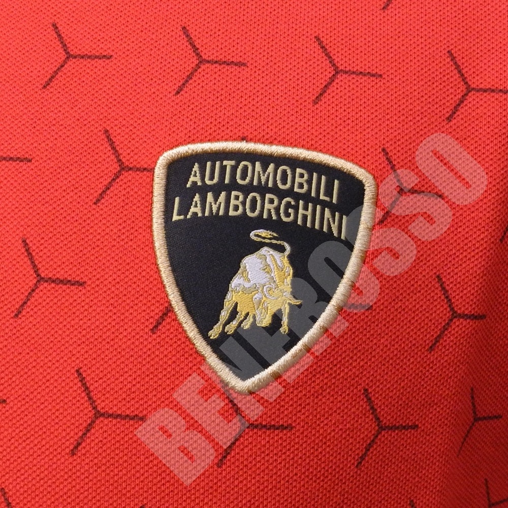 ランボルギーニ メンズ Yパターン ポロ レッド 9011084CCR051 