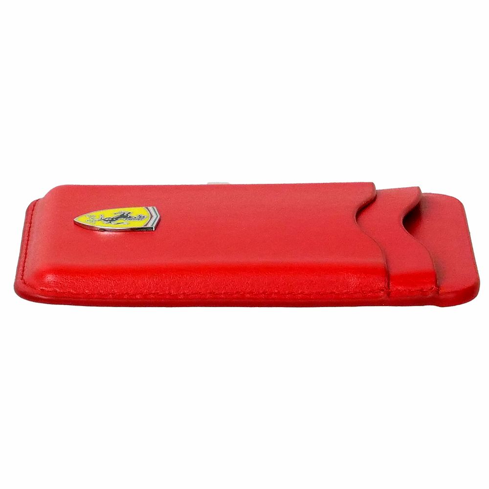 フェラーリ マグセーフ対応 PUレザー カードケース レッド FEWCMRSIR