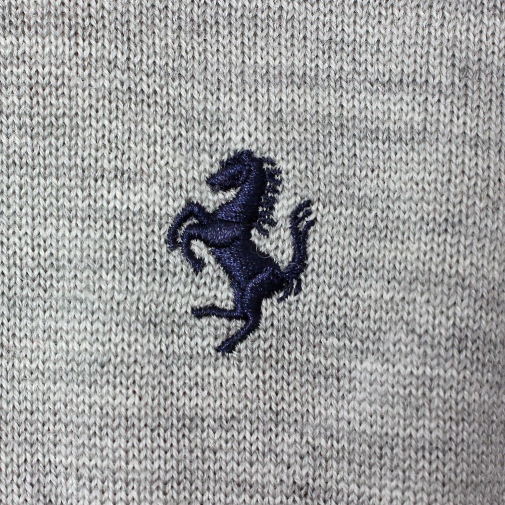 フェラーリ ガールズ ジップアップ ウール カーディガン 2才 グレー 