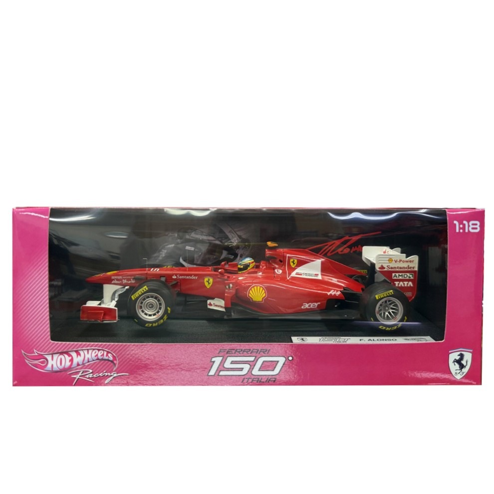 【アウトレット】マテル 1/18スケール フェラーリ 150°ITALIA F.アロンソ MT1073W 【返品・交換対象外】