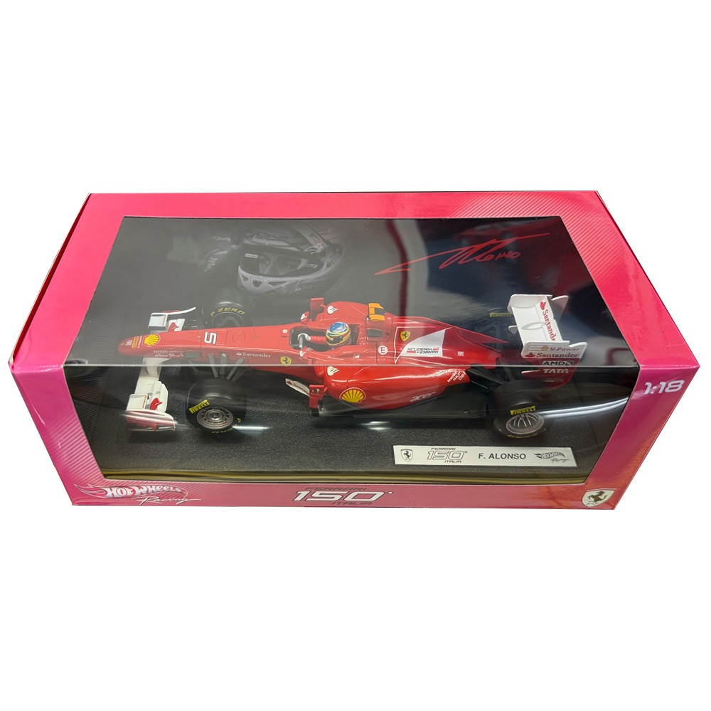 【アウトレット】マテル 1/18スケール フェラーリ 150°ITALIA F.アロンソ MT1073W 【返品・交換対象外】