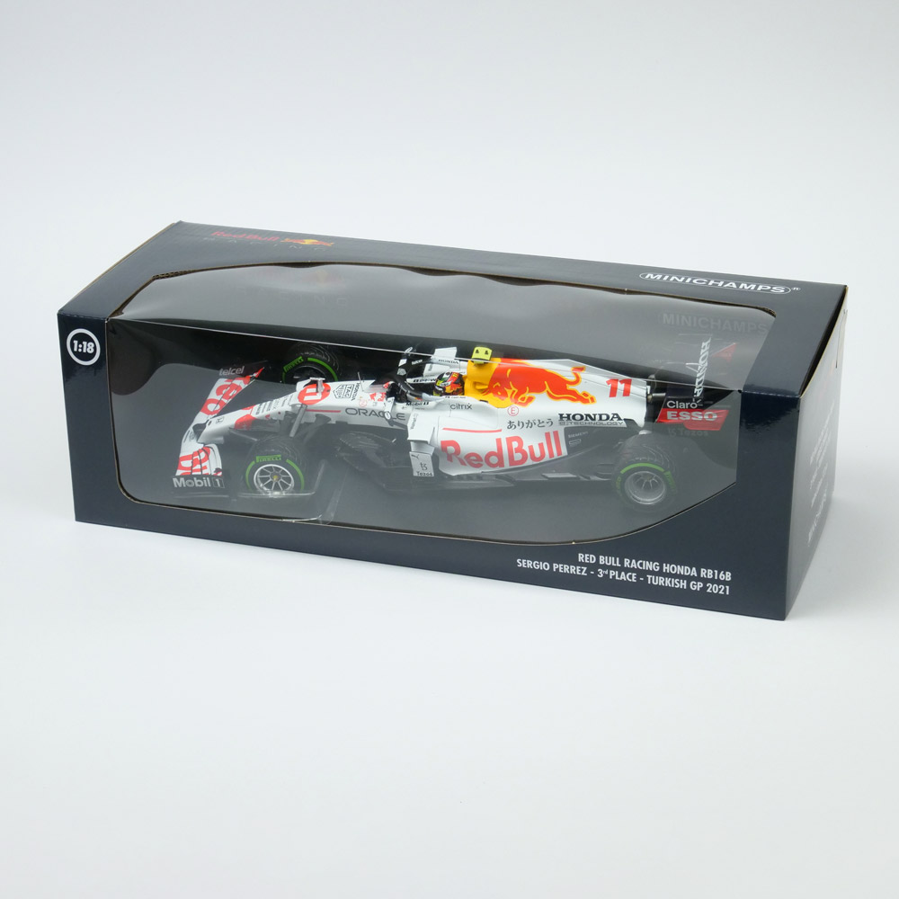 MINICHAMPS 1/18スケール レッドブル レーシング ホンダ RB16B S.ペレス 2021年 トルコGP 3位入賞(ありがとうHONDAカラー)110211611
