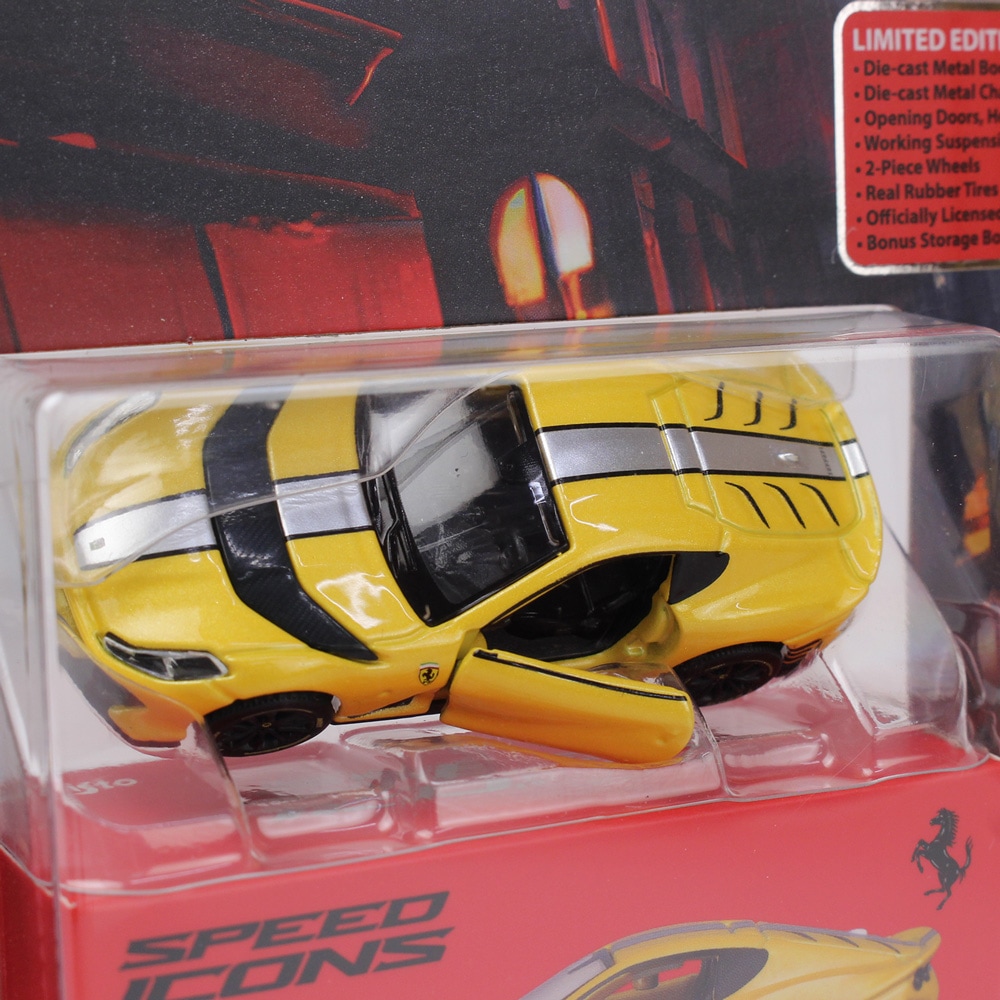 Maisto 1/64スケール SPEED ICONS フェラーリ 812 コンペティツィオーネ メタリックイエロー MS15709YG