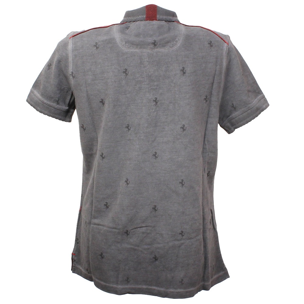 フェラーリ レディース プリント オールオーバーホース ポロ チャコール