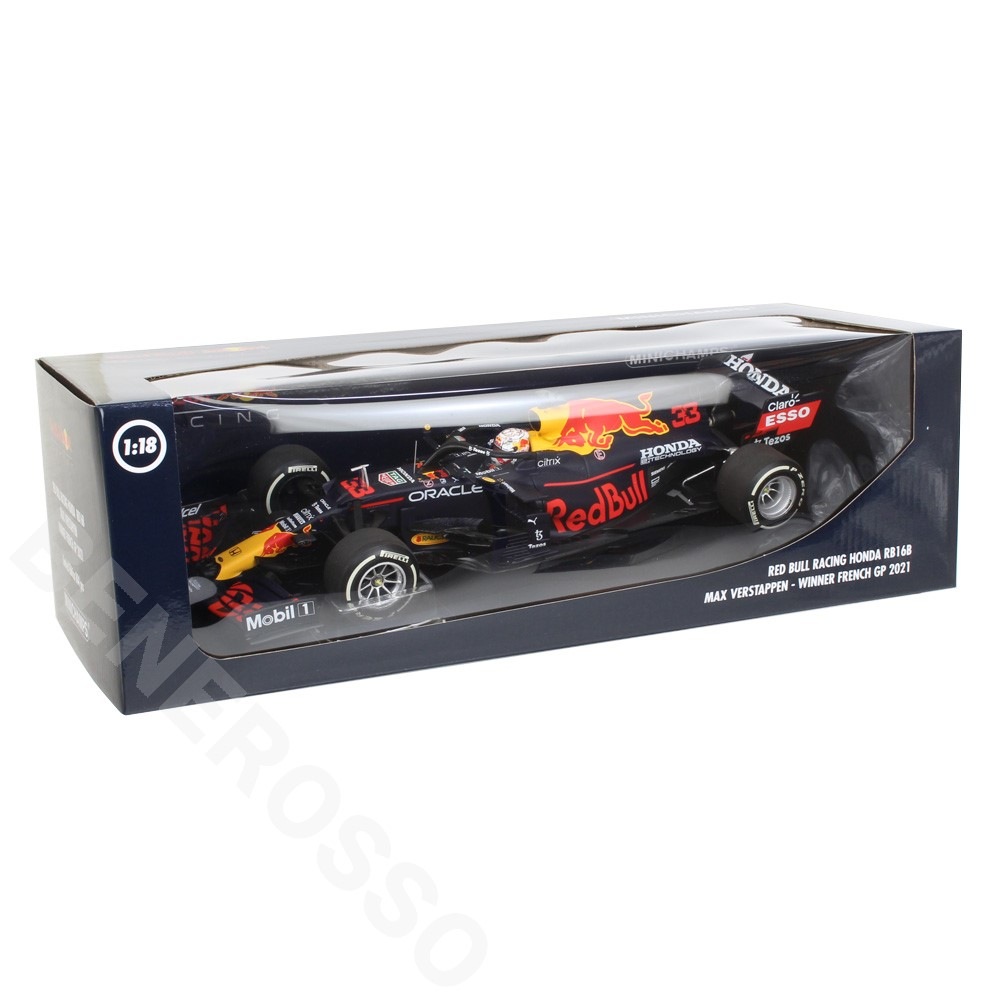 MINICHAMPS 1/18スケール レッドブル レーシング ホンダ RB16B M.フェルスタッペン フランスGP 2021 ウィナー 110210833