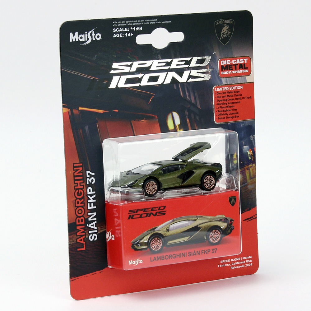 Maisto 1/64スケール SPEED ICONS ランボルギーニ シアン FKP37 マットグリーン MS15706GN