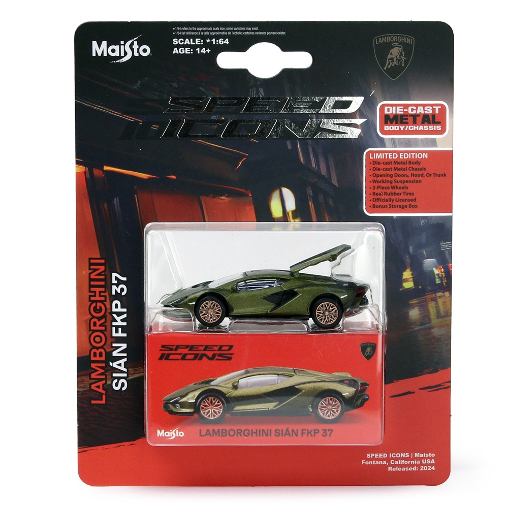 Maisto 1/64スケール SPEED ICONS ランボルギーニ シアン FKP37 マットグリーン MS15706GN