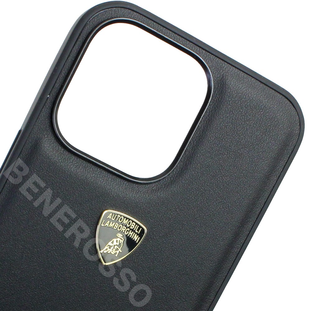 ランボルギーニ iPhone13Pro レザー バックカバー ウラカン D11 ブラック LB-TPUPCIP13P-HU/D11-BK