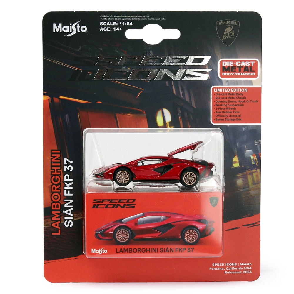 Maisto 1/64スケール SPEED ICONS ランボルギーニ シアン FKP37 レッド MS15706R
