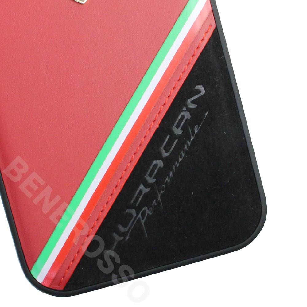 ランボルギーニ iPhone13Pro レザー バックカバー ウラカン D11 レッド LB-TPUPCIP13P-HU/D11-RD