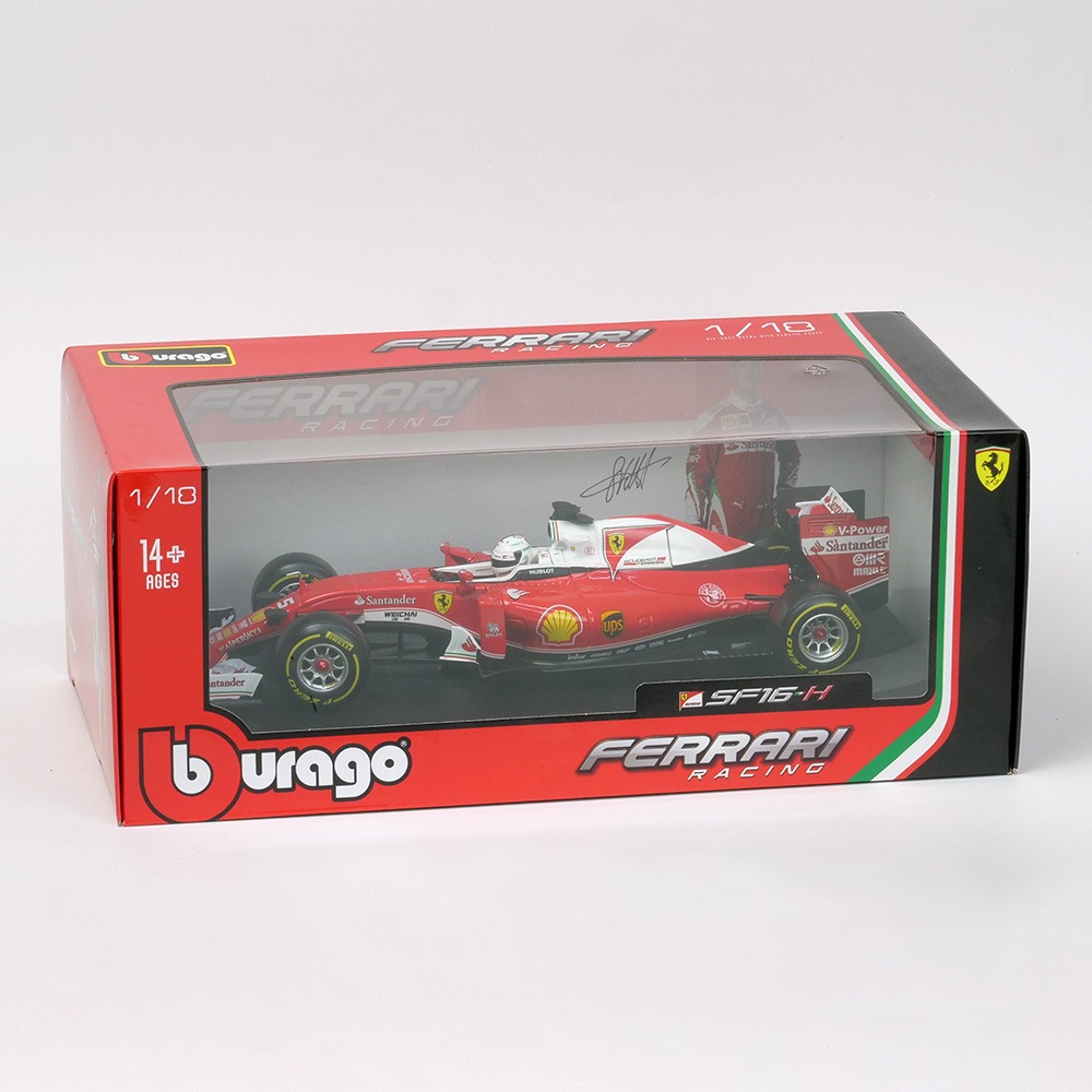 Bburago 1/18スケール フェラーリ SF16-H S.ベッテル 2016年モデル BRG-18-16802SV