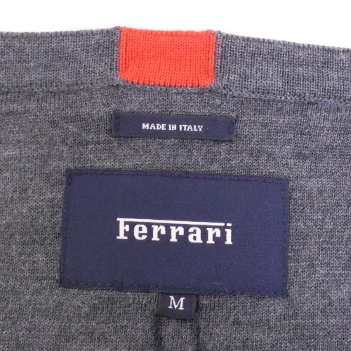 フェラーリ レディース Vネック プランシングホース セーター グレー