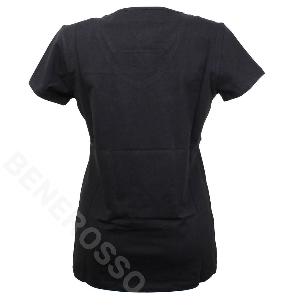 フェラーリ レディース クラシック Vネック Tee ブラック 