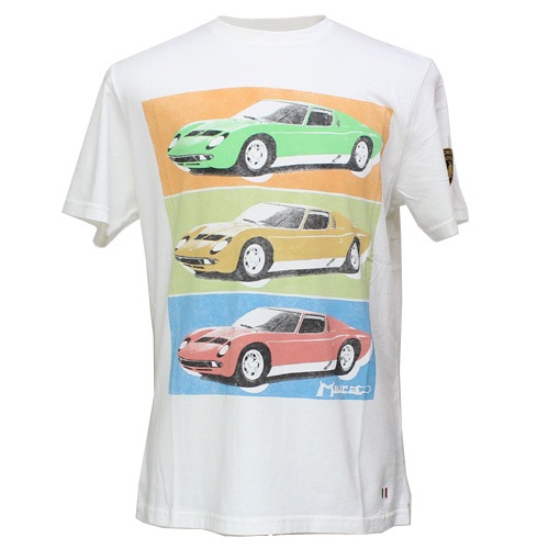 ランボルギーニ メンズ ポップ Miura Tシャツ ホワイト 9010126CCW038 