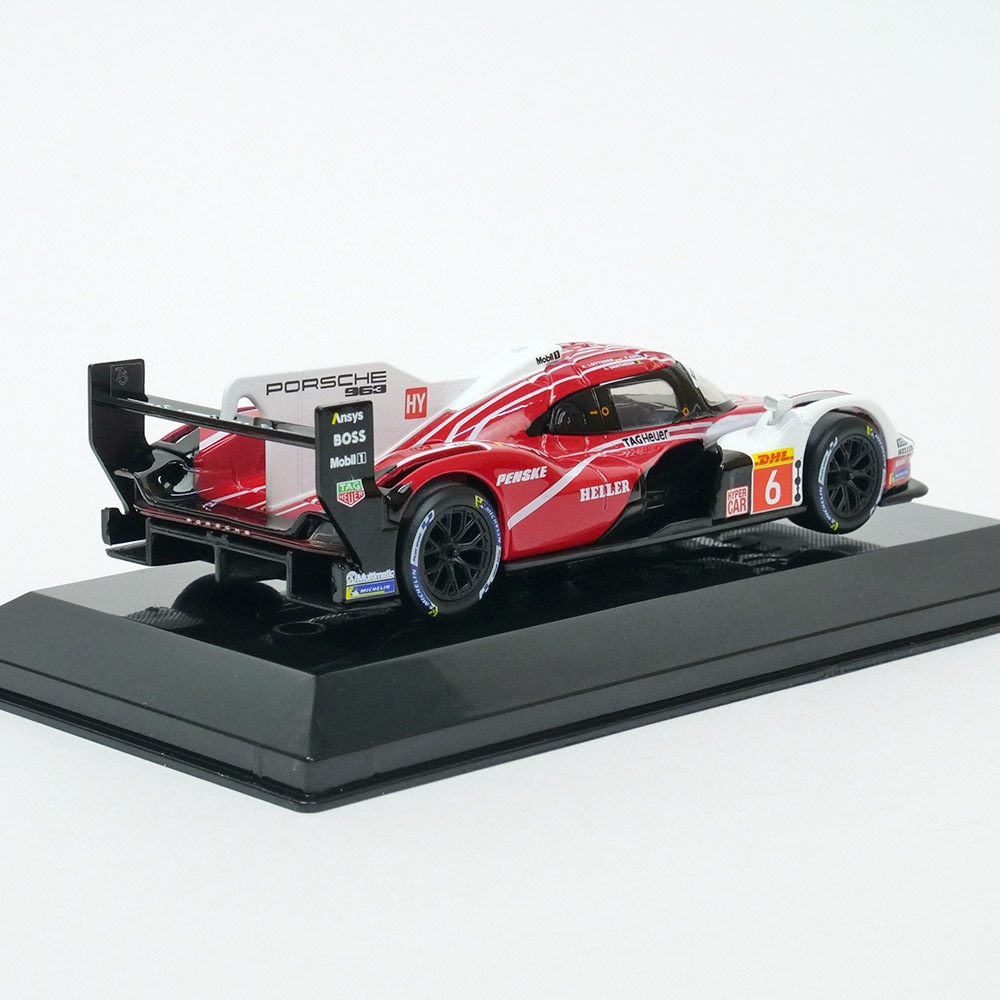 Bburago 1/43スケール ポルシェ 963 2024 #6 ホワイト/レッド クリア