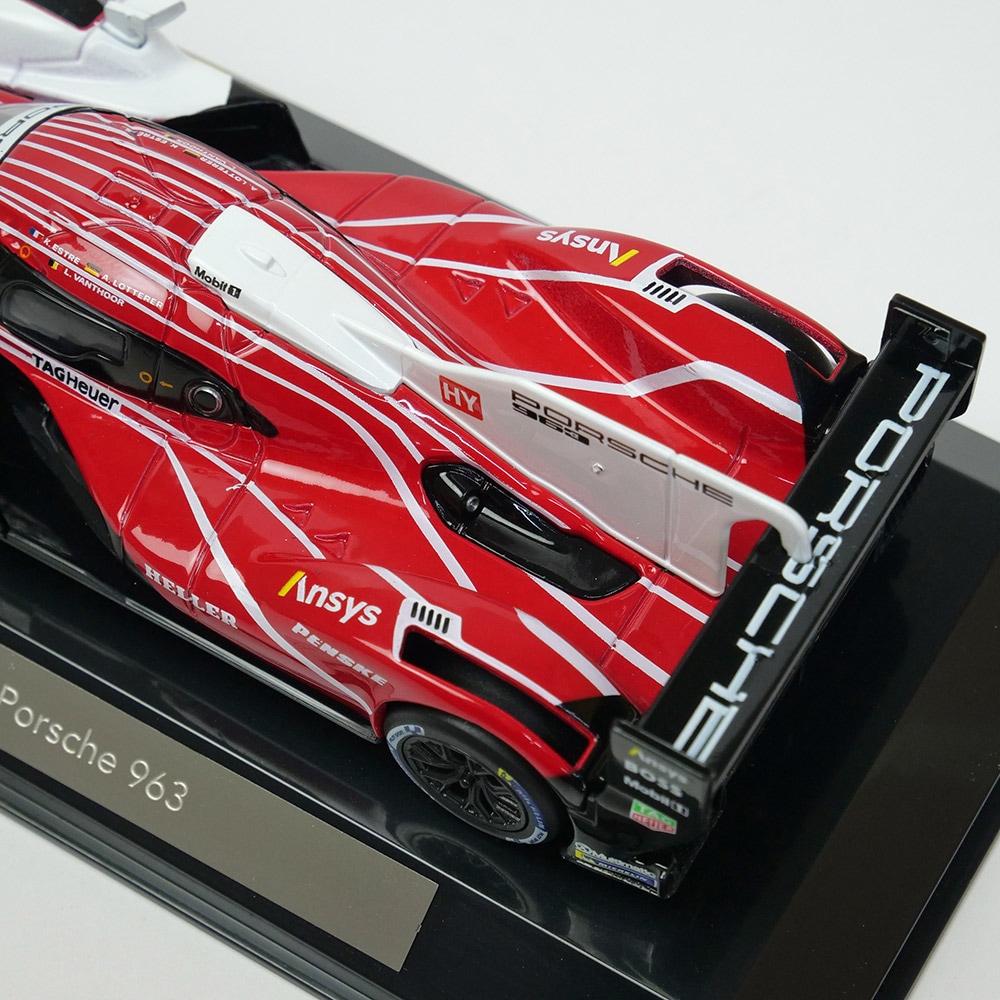 Bburago 1/43スケール ポルシェ 963 2024 #6 ホワイト/レッド クリア