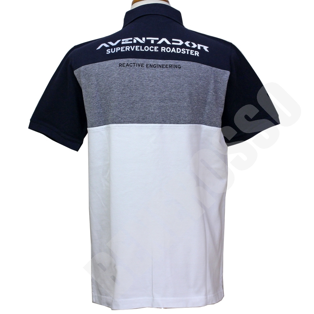 ランボルギーニ メンズ アヴェンタドール ロードスター ポロ ダークネイビー/ホワイト 9011543CCU165 