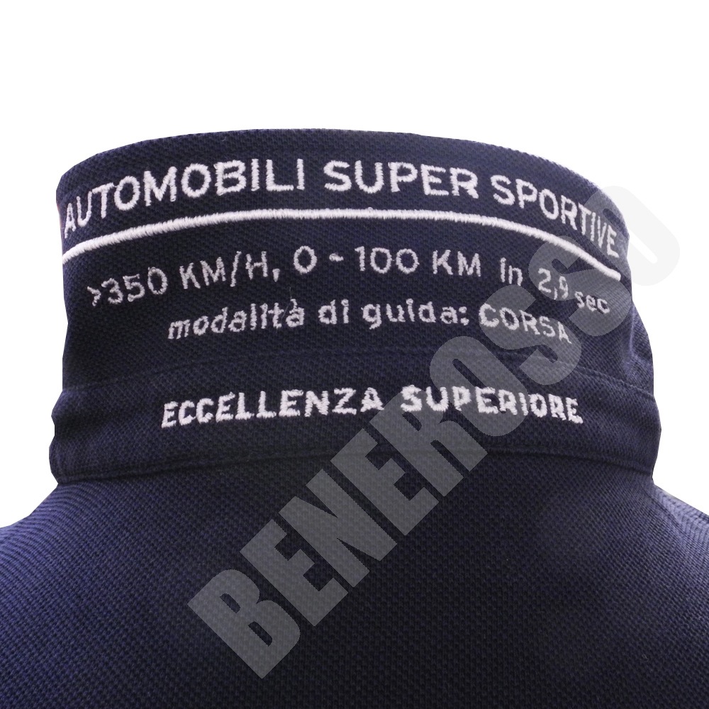 ランボルギーニ メンズ アヴェンタドール ロードスター ポロ ダークネイビー/ホワイト 9011543CCU165 