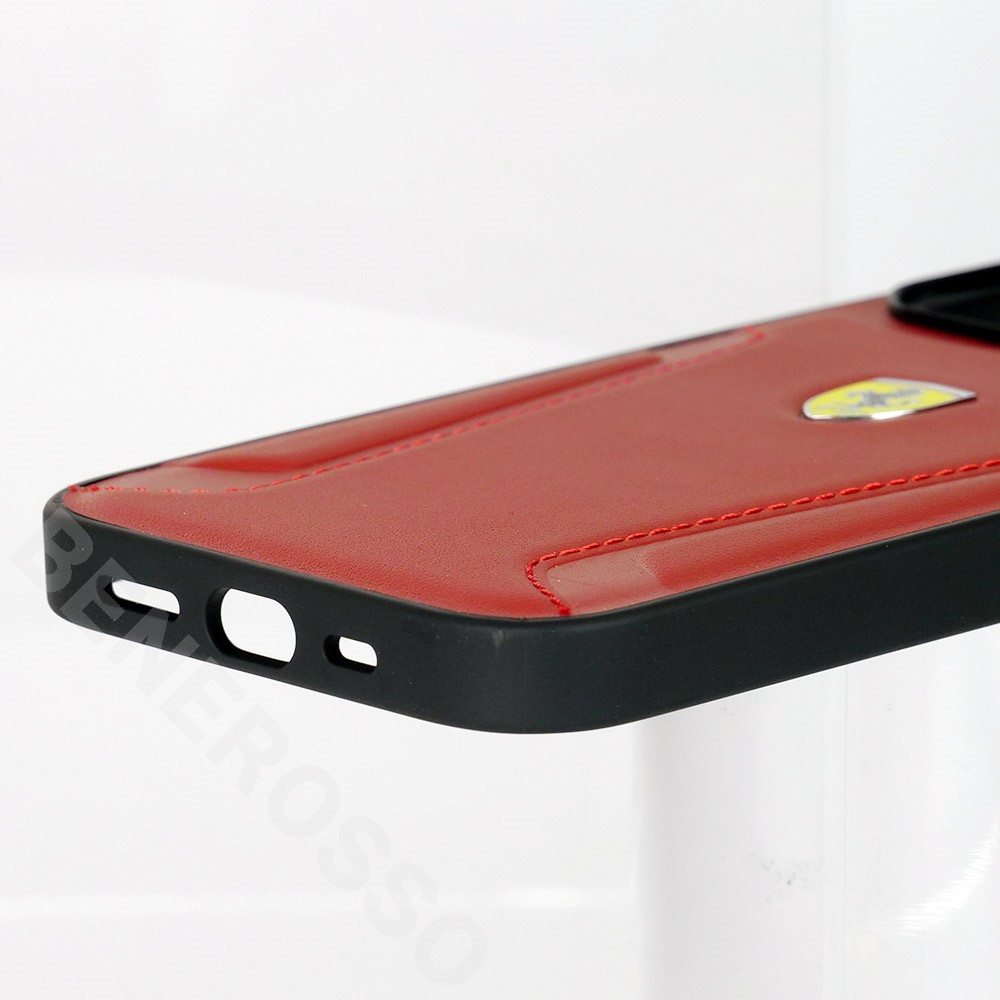 レア 入手困難 フェラーリ アルカンターラ タブレット ケース(正規非売品) フェラーリ iPhone14 レザー バックカバー レッド FEHCP14SRBUR