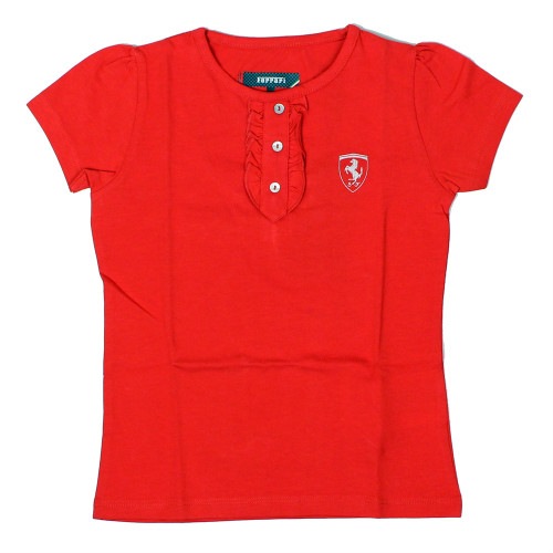 フェラーリ ガールズ シールド Tシャツ レッド