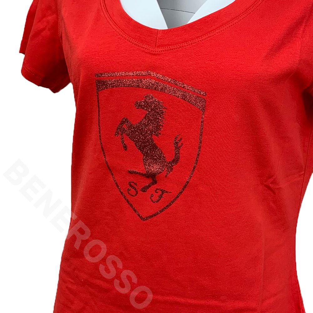 フェラーリ レディース ビッグ スクデット Tee レッド