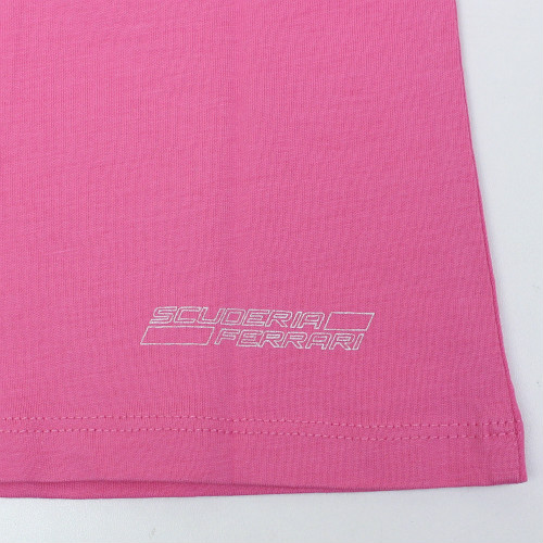 フェラーリ ガールズ シールド Tシャツ ピンク