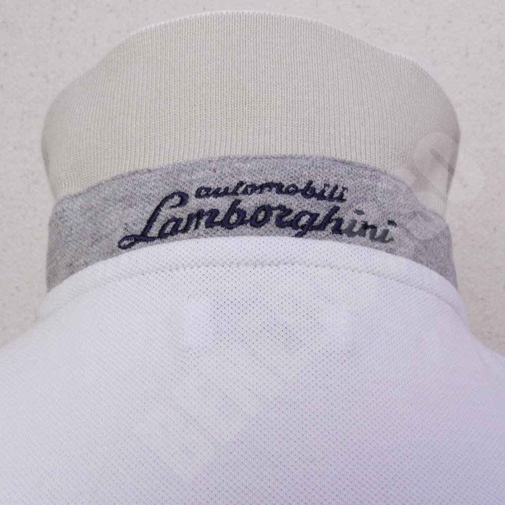 ランボルギーニ メンズ ベーシック シールド ポロ ホワイト 9011544CCW017
