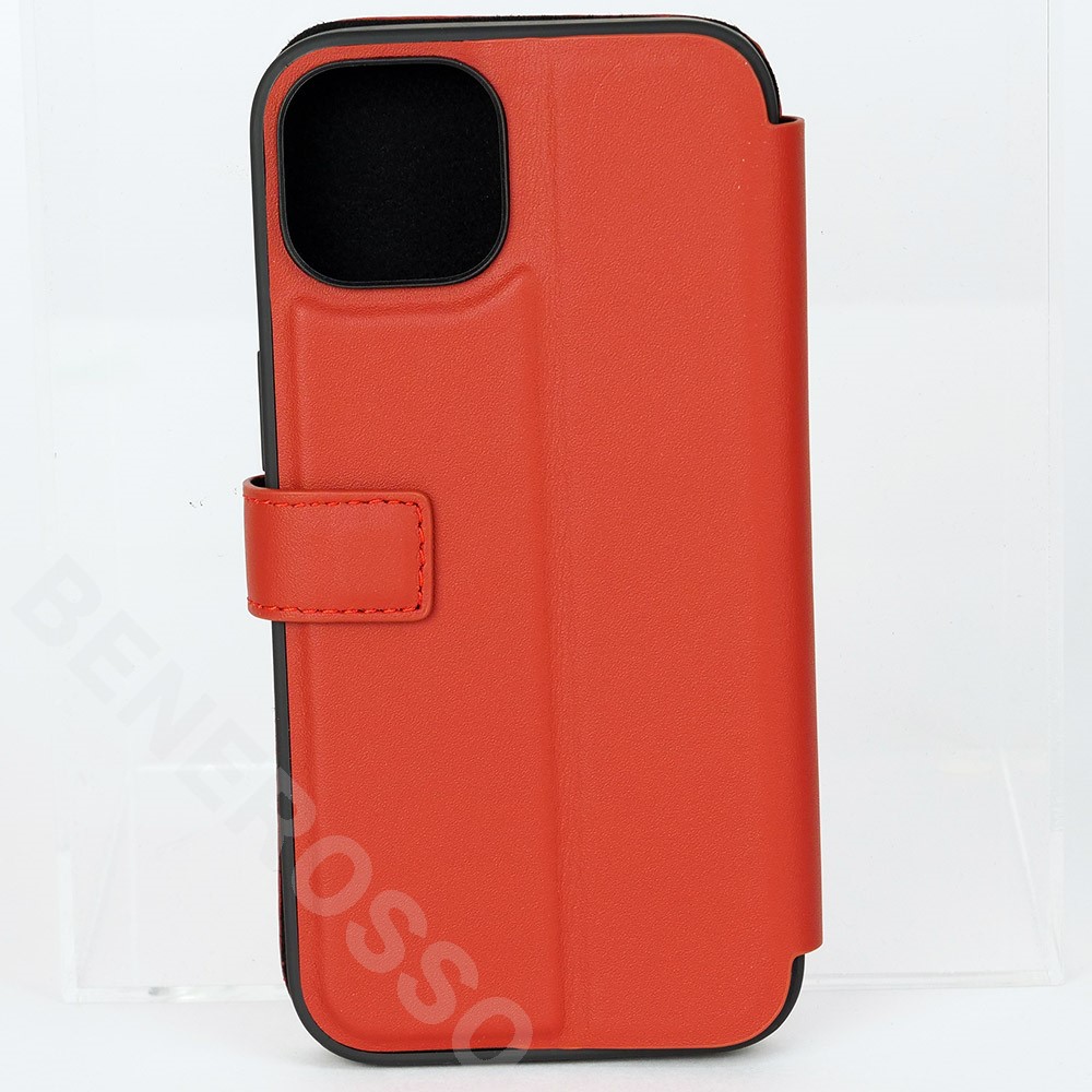 フェラーリ iPhone14 レザー 手帳型ケース レッド FEBKP14SRBUR