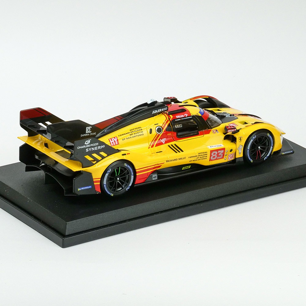 Bburago 1/18スケール フェラーリ 499P ル・マン 2024 #83 イエロー 18